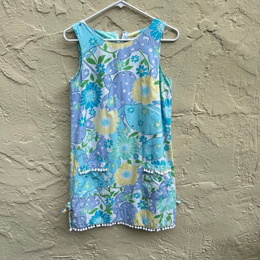 Lilly Pulitzer shift dress size 4 white label resort wear preppy